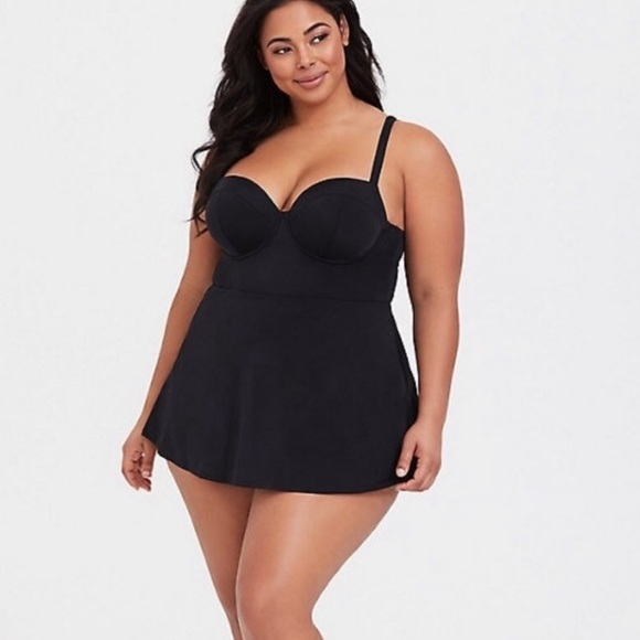 torrid black swim dress